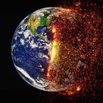 photoshopped image of the earth burning