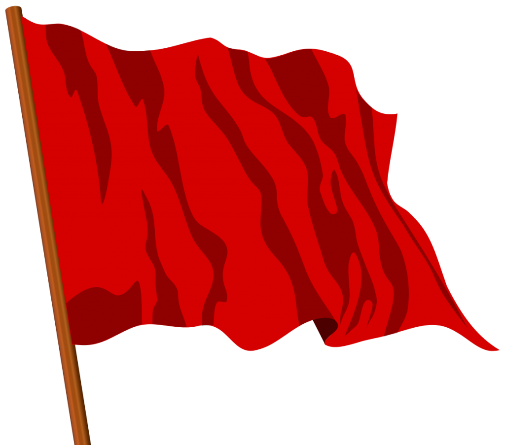 Drawing of a red flag