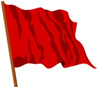 Drawing of a red flag